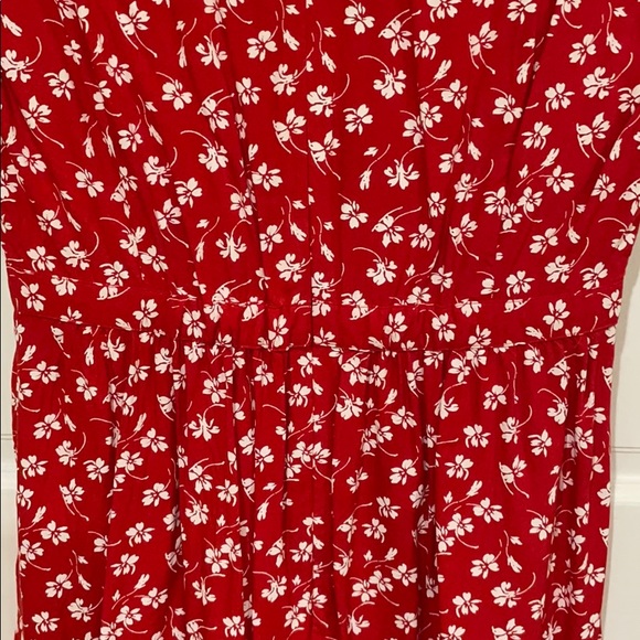 J. Crew Red Floral Wrap Dress - Picture 6 of 6